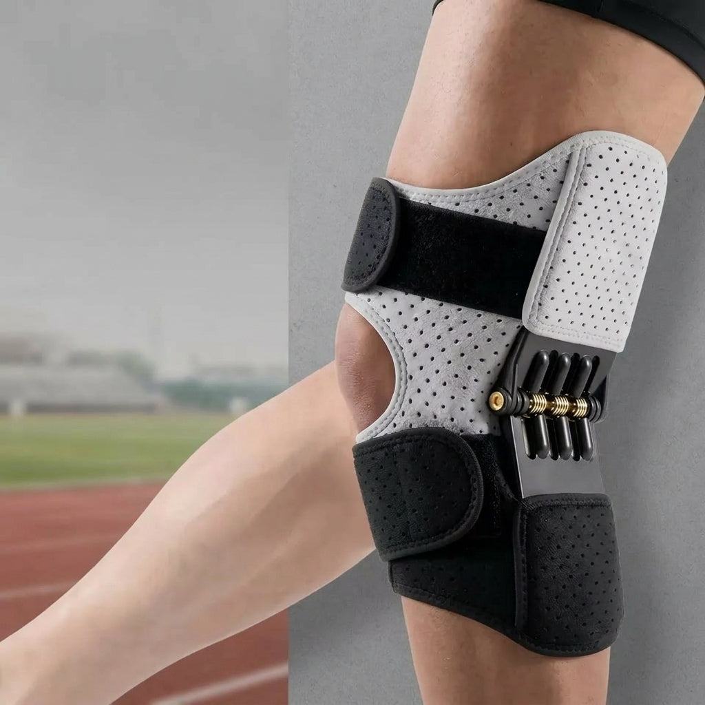KneeMax Pro – Medyczna Orteza Kompresyjna Kolana ze Stabilizatorami Sprężynowymi i Wsparciem Stawu 360°